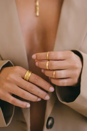 Gypsy stack ring gold plated Wildthings Collectables