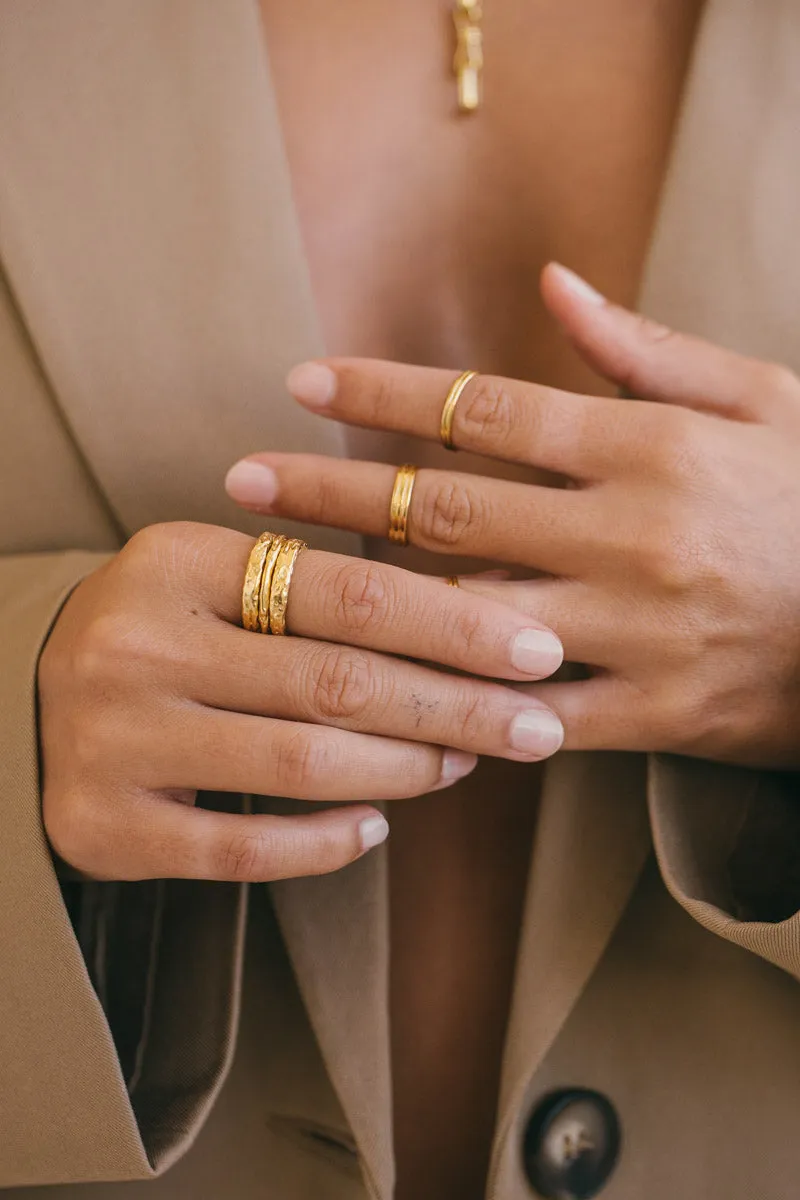 Gypsy stack ring gold plated Wildthings Collectables