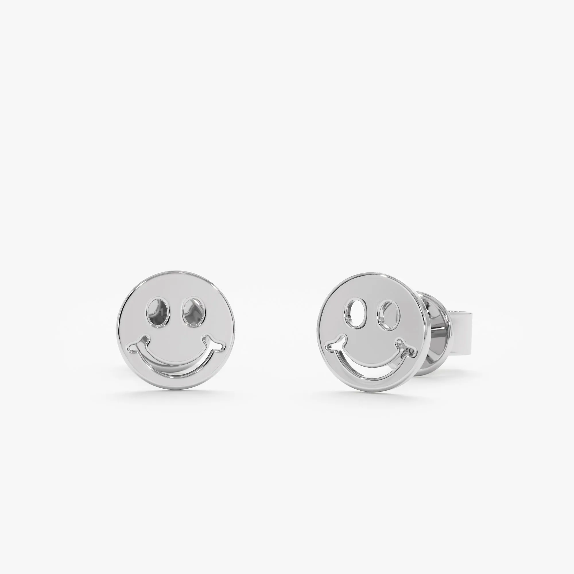 Happy Face Studs In Solid Gold, Joyce SARAHELISE