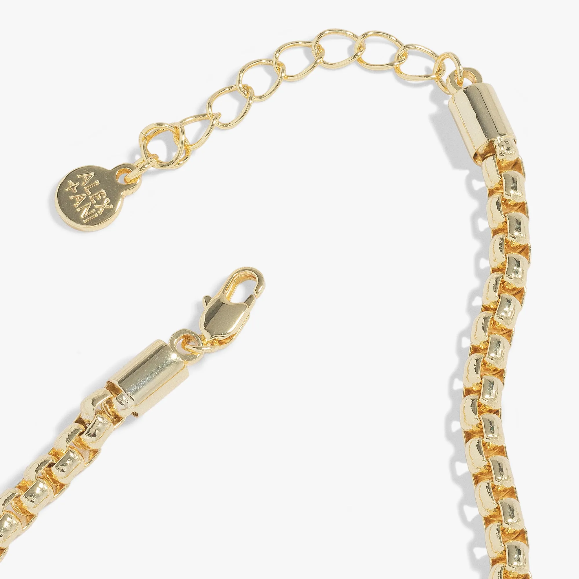 Heart and Crystal Chain Bracelet