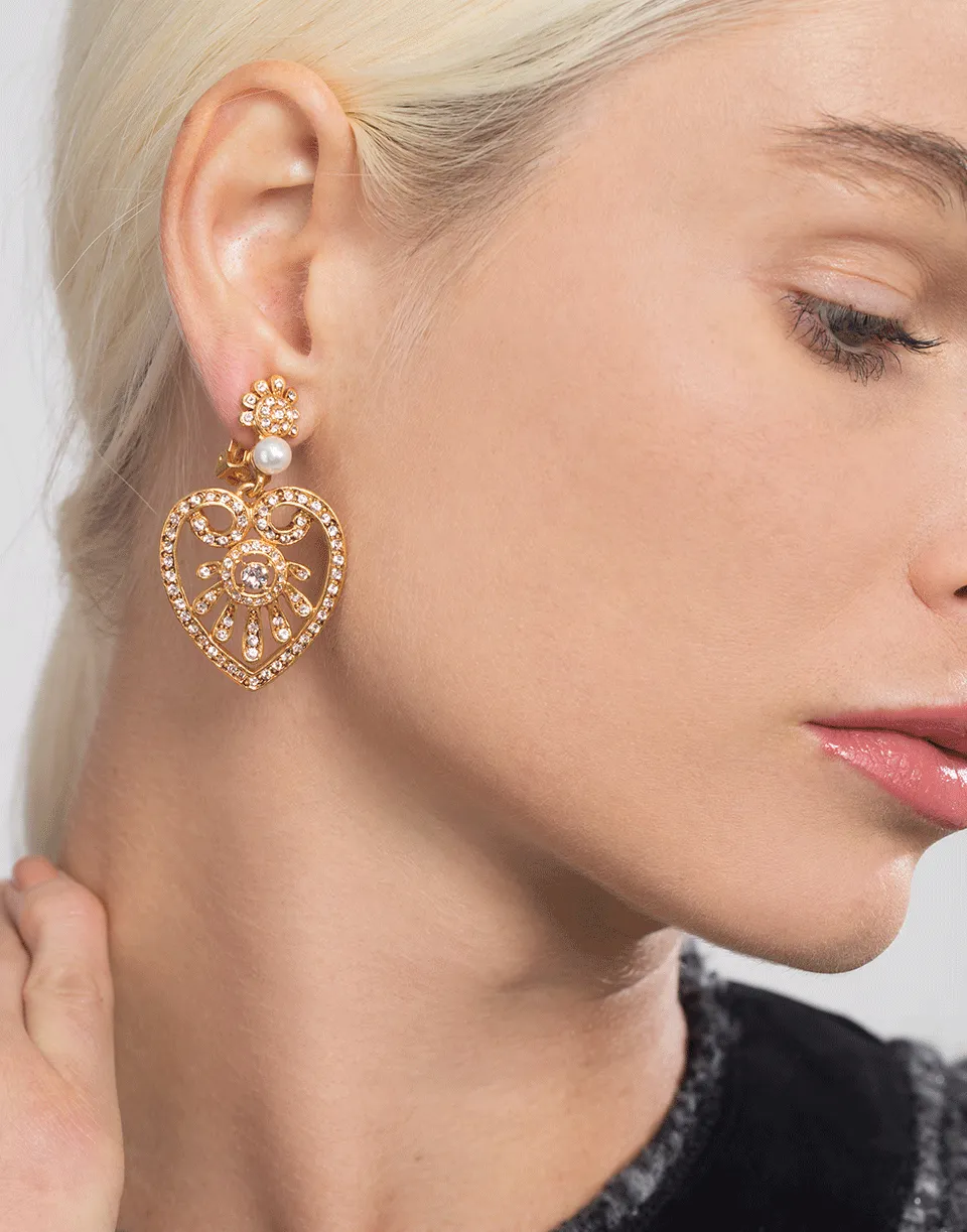Heart Drop Earrings