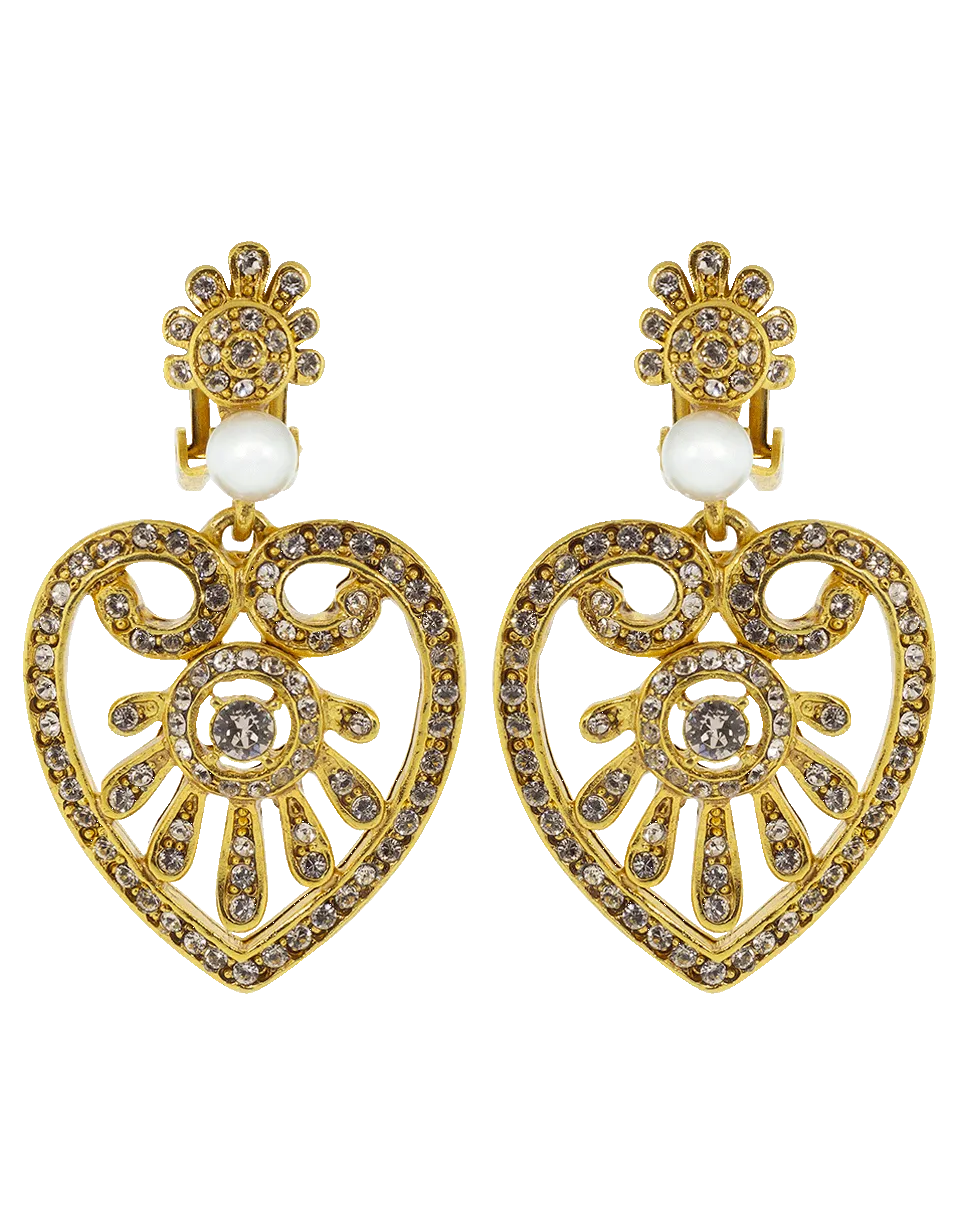 Heart Drop Earrings