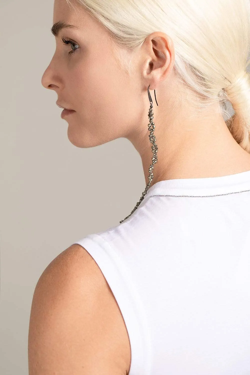 Hematite Drop Earrings