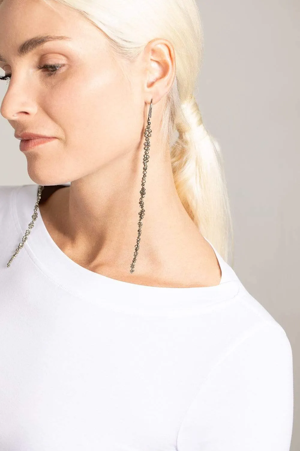 Hematite Drop Earrings