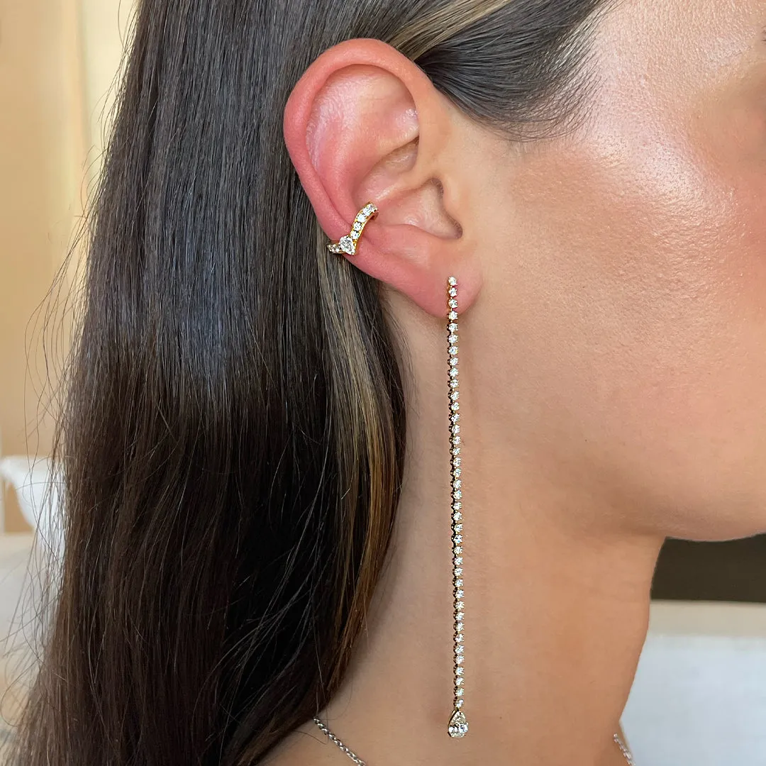 HEPBURN PEAR DIAMOND DROP EARRINGS Anita Ko