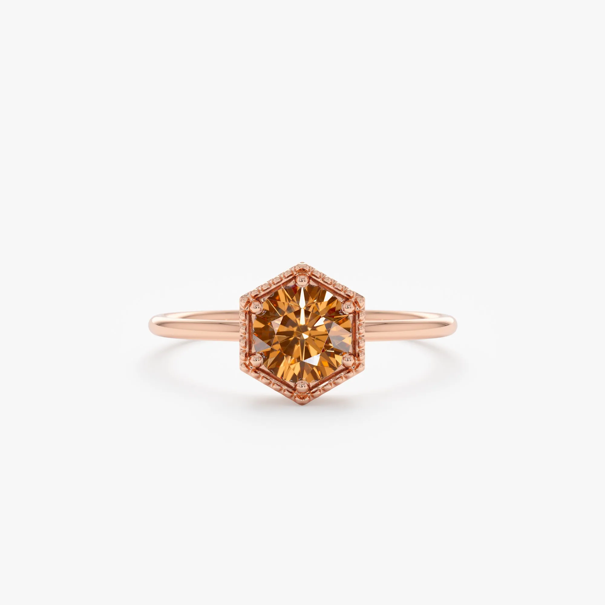 Hexagon Citrine Ring, Anaya SARAHELISE