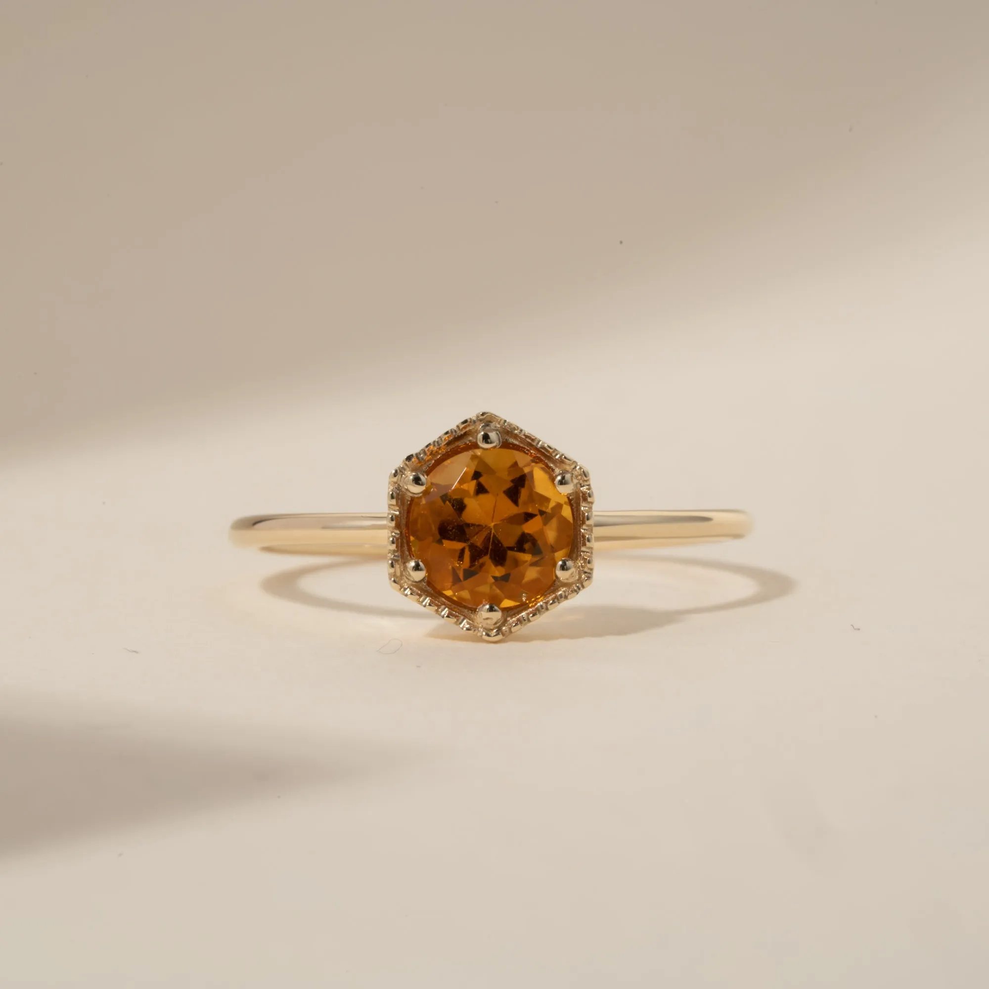 Hexagon Citrine Ring, Anaya SARAHELISE