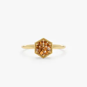 Hexagon Citrine Ring, Anaya SARAHELISE