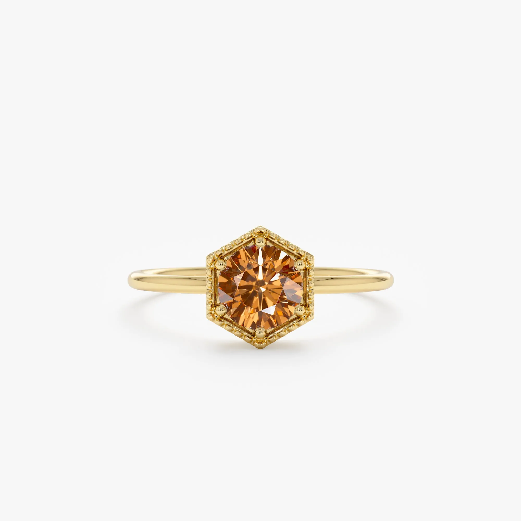 Hexagon Citrine Ring, Anaya SARAHELISE