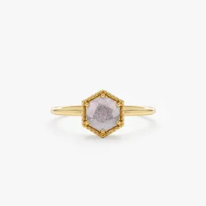 Hexagon Labradorite Ring, Anaya SARAHELISE