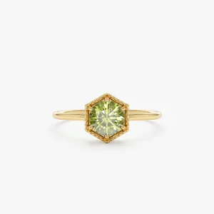 Hexagon Peridot Ring, Anaya SARAHELISE