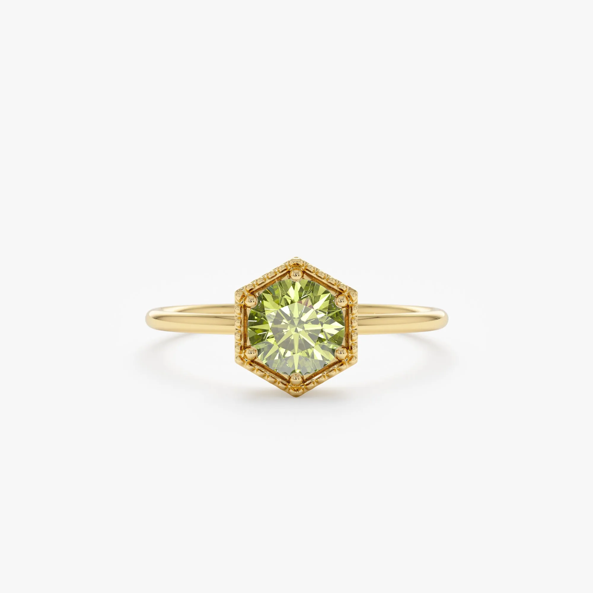 Hexagon Peridot Ring, Anaya SARAHELISE