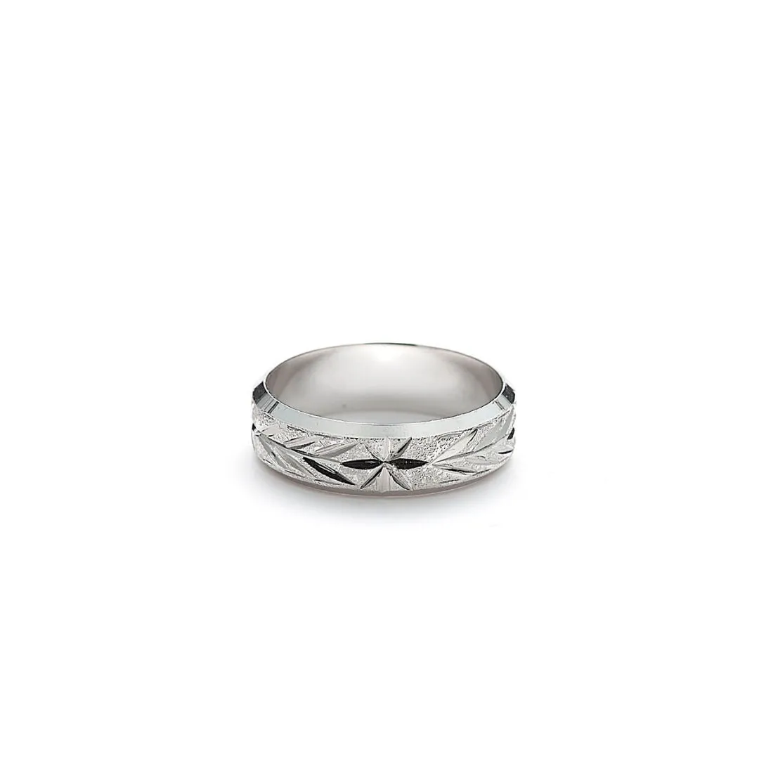 Hope Star Band Silver Ring