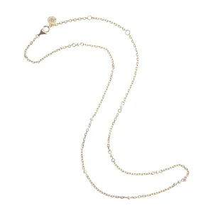 Jane Win Adjustable Pearl Station Chain Necklace Croghans