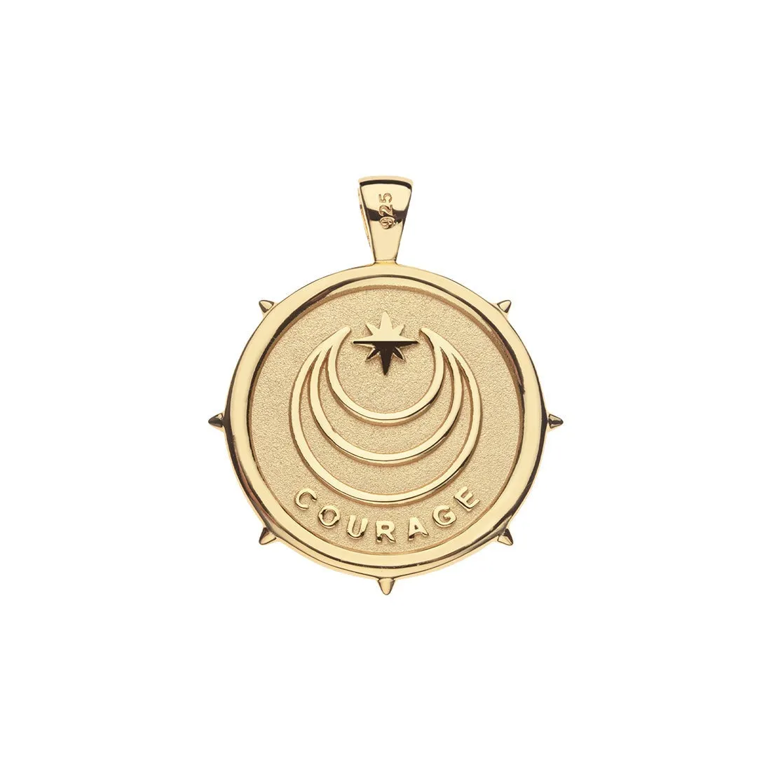 Jane Win COURAGE Original Coin Pendant Necklace Croghans