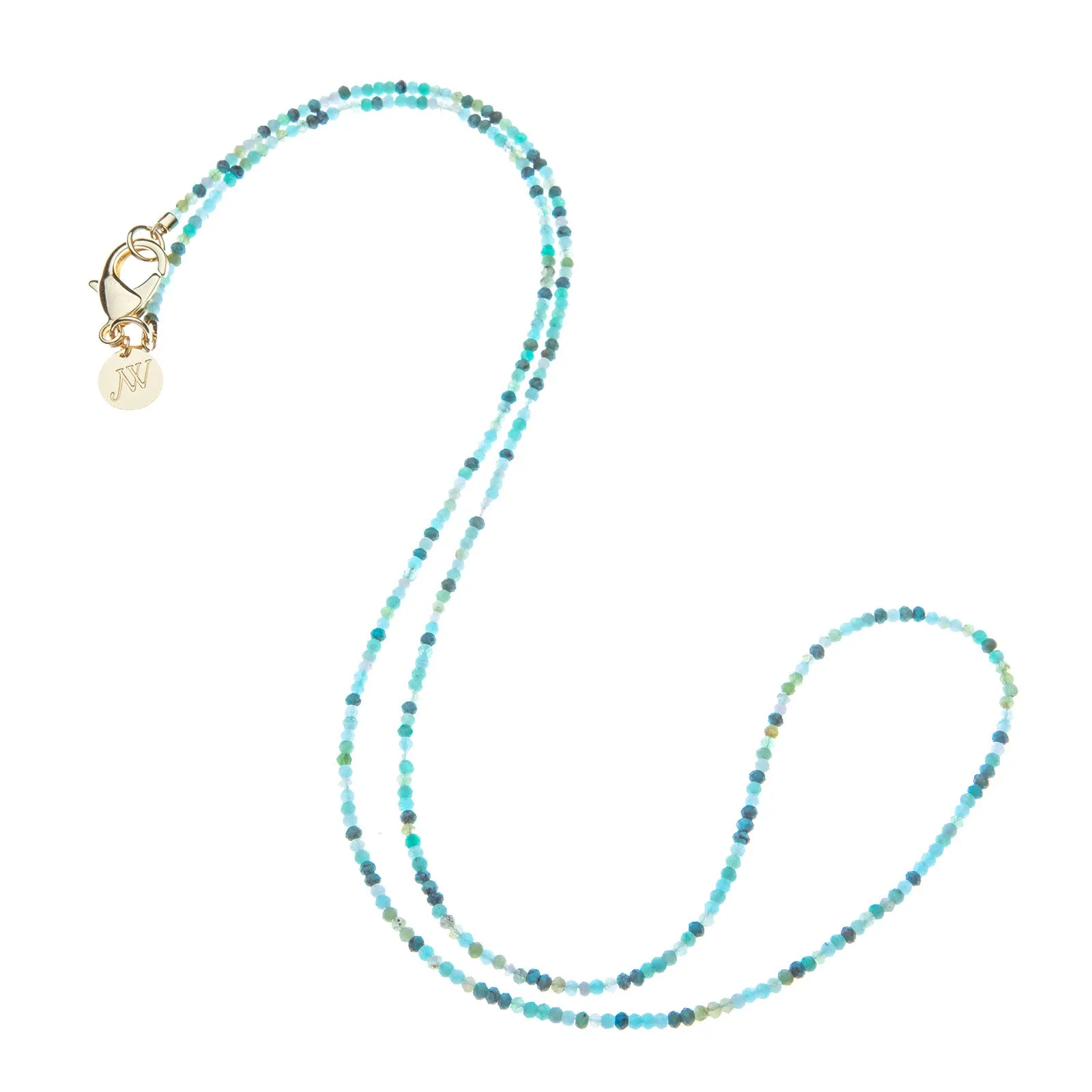 Jane Win Double Wrap Diamond-Cut Multi-Stone Beaded Necklace Croghans