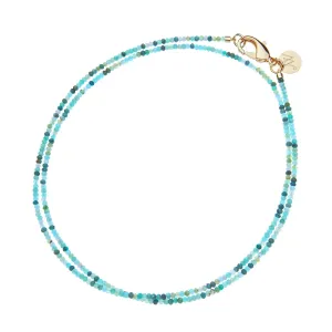 Jane Win Double Wrap Diamond-Cut Multi-Stone Beaded Necklace Croghans