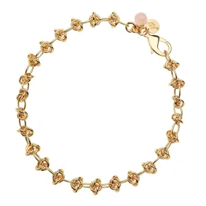 Jane Win In a Knot Chain with Rose Quartz Bead Croghans