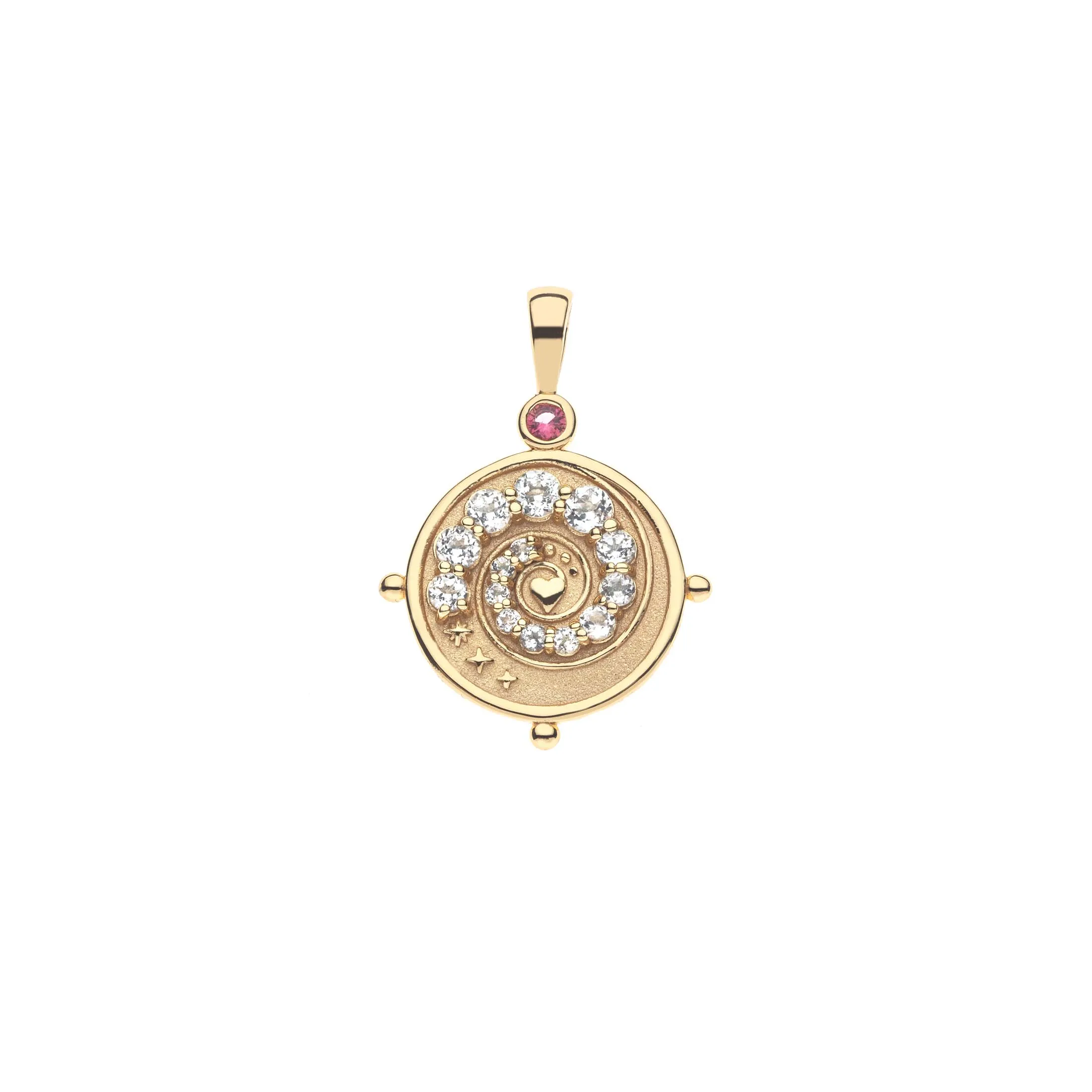 Jane Win INSPIRATION Petite Embellished Coin Pendant Necklace Croghans