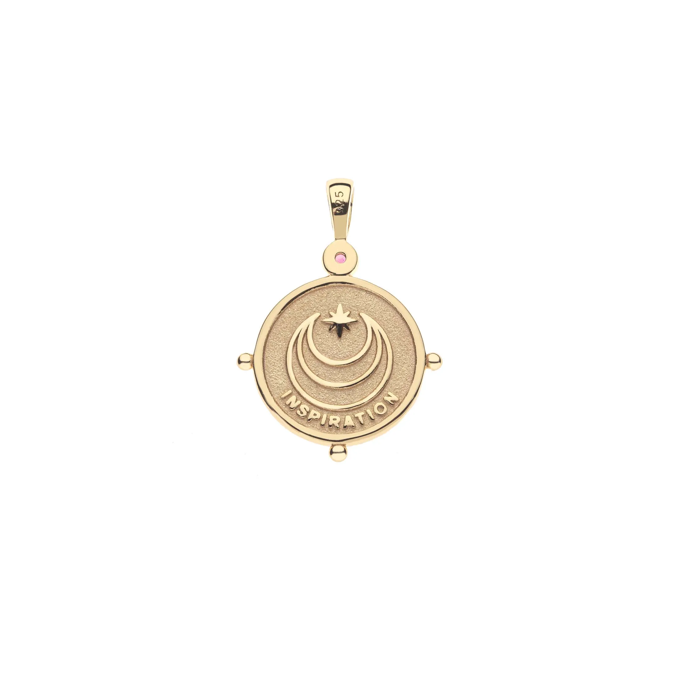 Jane Win INSPIRATION Petite Embellished Coin Pendant Necklace Croghans