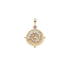 Jane Win INSPIRATION Petite Embellished Coin Pendant Necklace Croghans