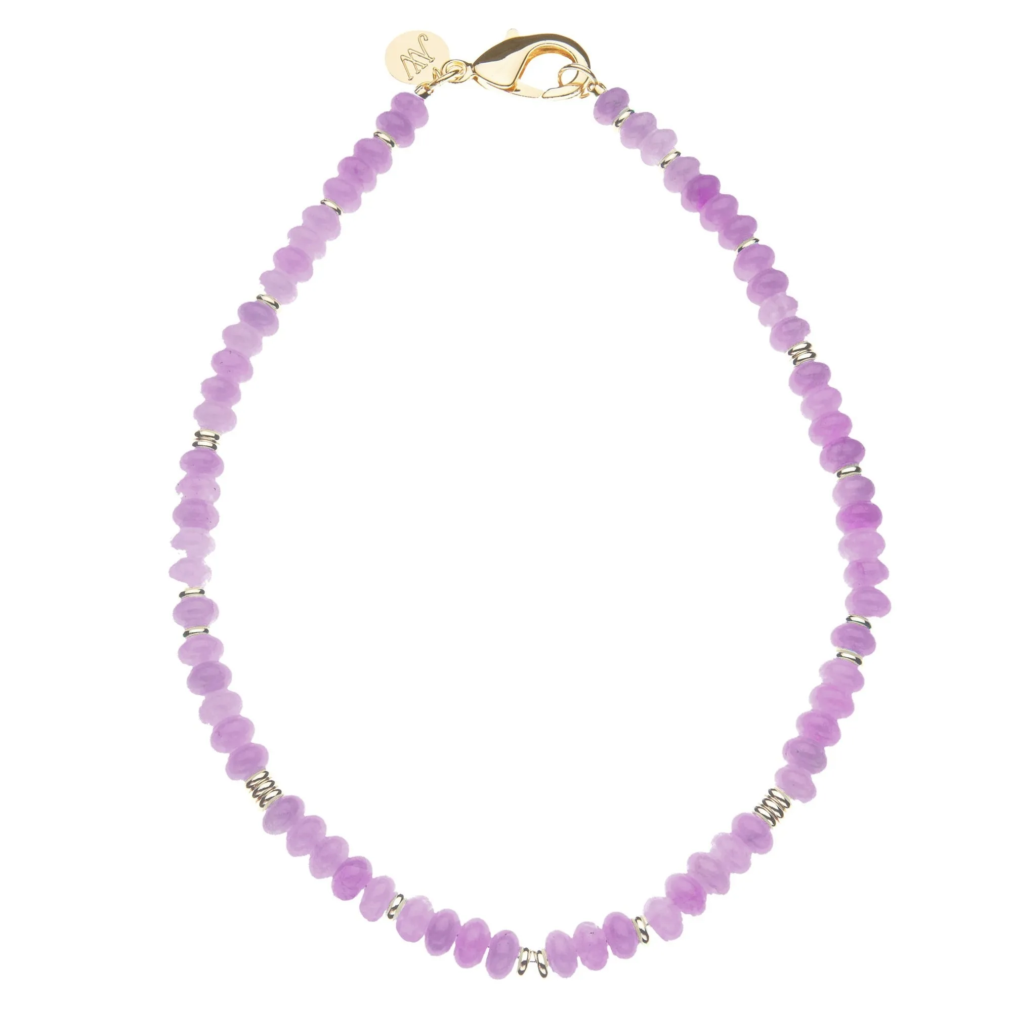Jane Win Lilac Kunzite Gumdrop Beaded Necklace Croghans