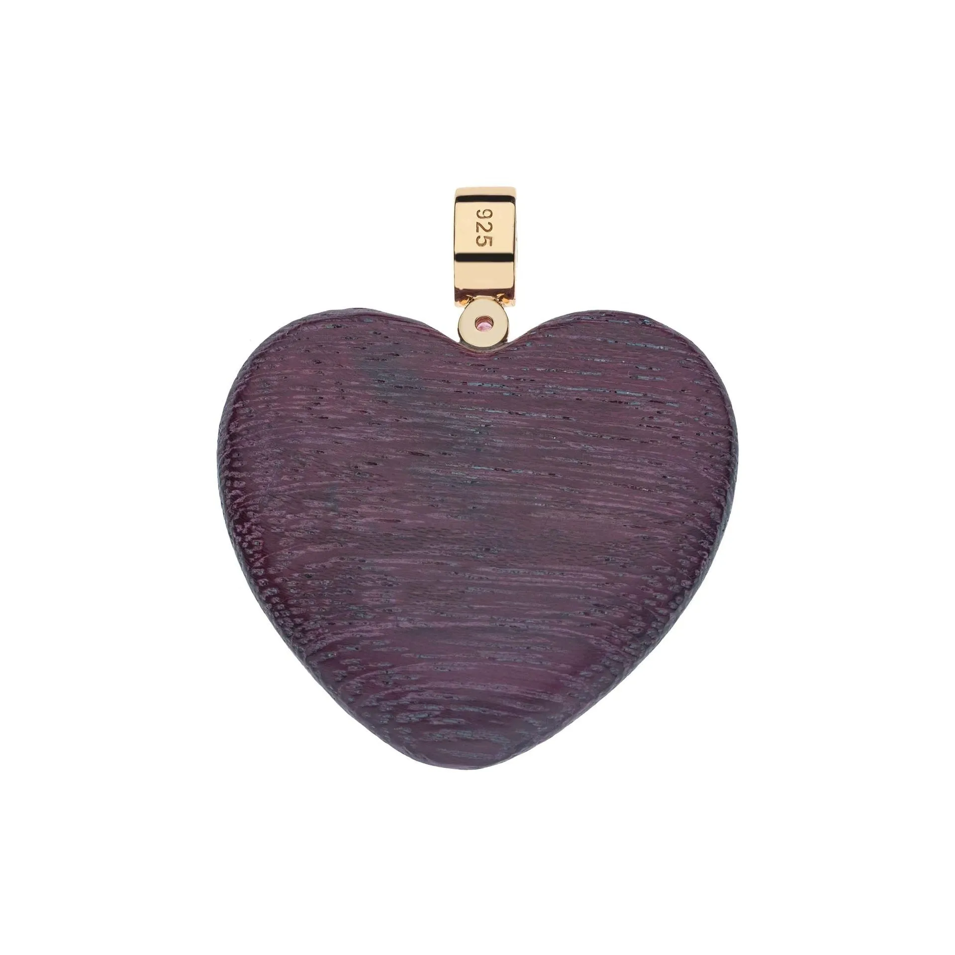 Jane Win LOVE Jumbo Wood Heart Pendant Necklace Croghans