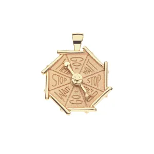Jane Win LUCKY Bamboo Spinner Pendant Necklace Croghans
