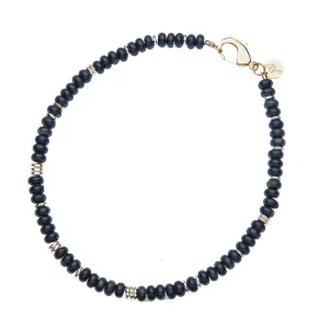 Jane Win Obsidian Gumdrop Beaded Necklace Croghans