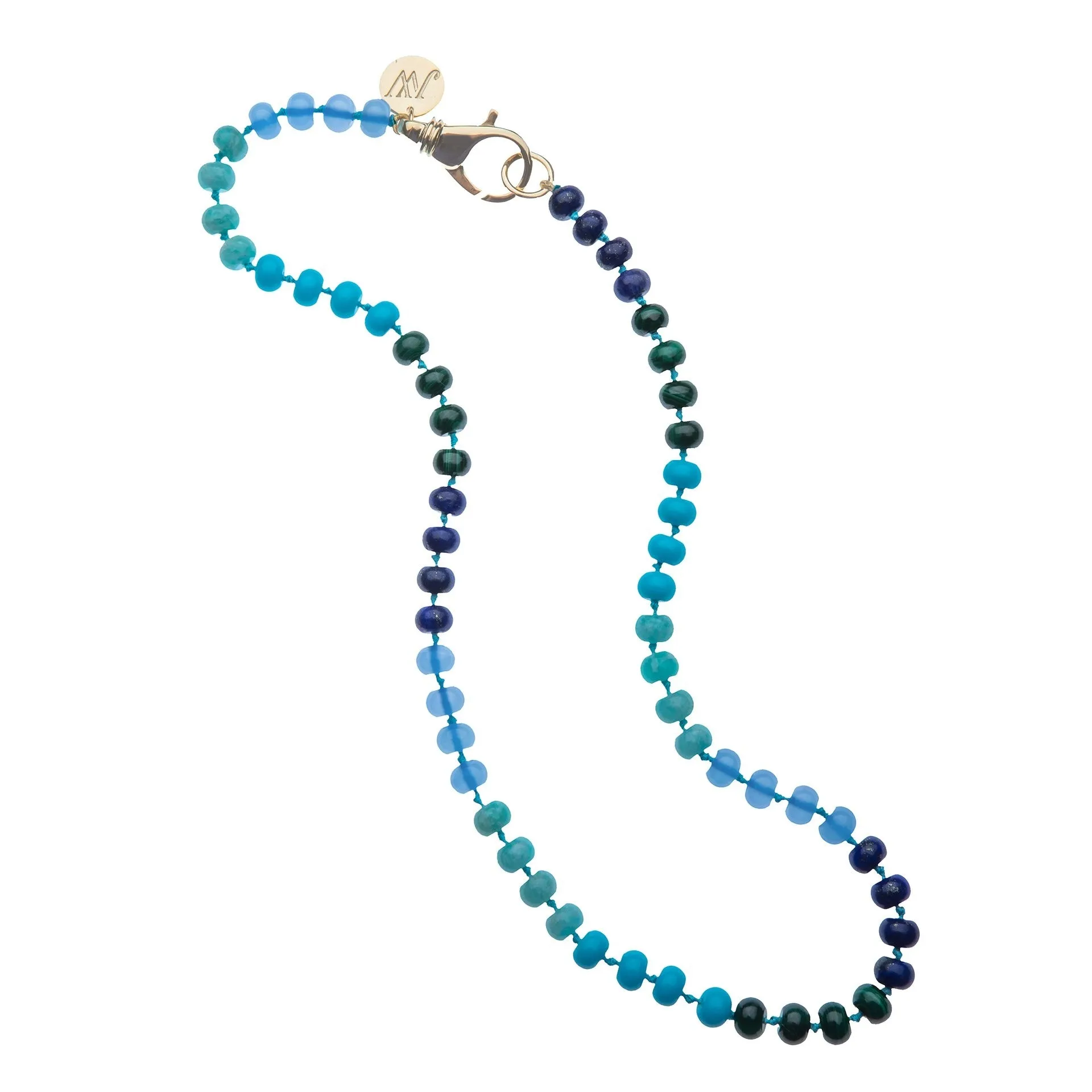 Jane Win Ombr Carved Stone Beaded Necklace Croghans