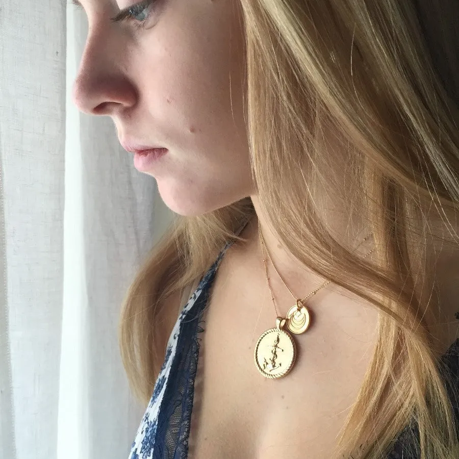 Jane Win STRONG Original Coin Pendant Necklace Croghans