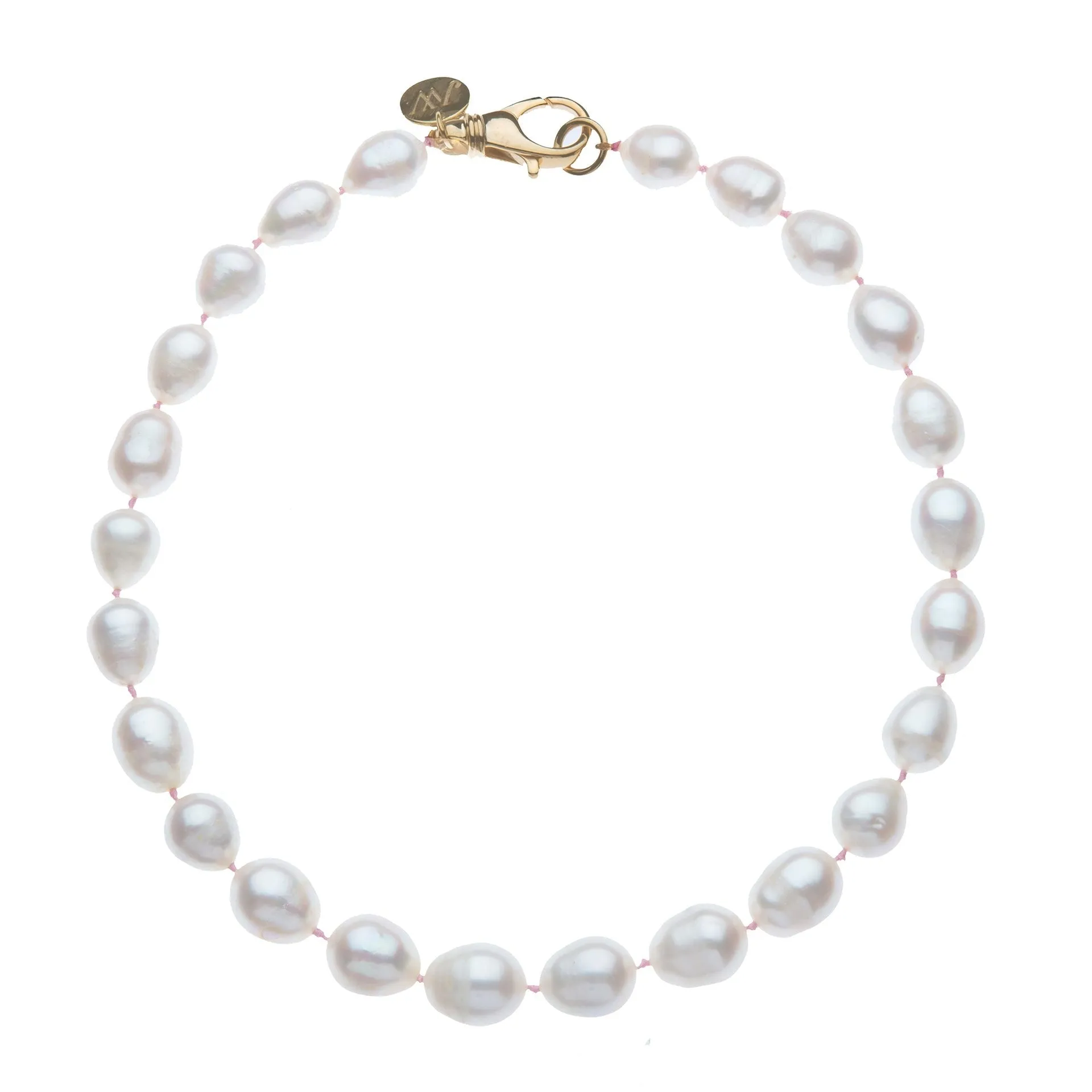 Jane Win White Pearl Knotted Beaded Necklace Croghans