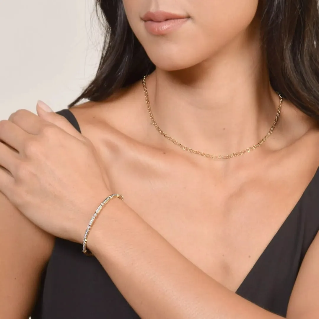 Jude Frances Hammered Circle Chain Necklace Croghans