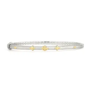 Jude Frances Mixed Metal Beaded Trio Bangle