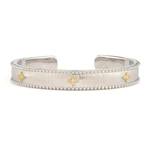 Jude Frances Mixed Metal Narrow Nina Beaded Kite Cuff