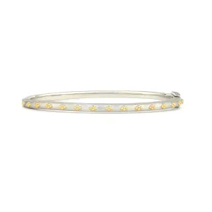 Jude Frances Mixed Metal Thin Beaded Quad Bangle