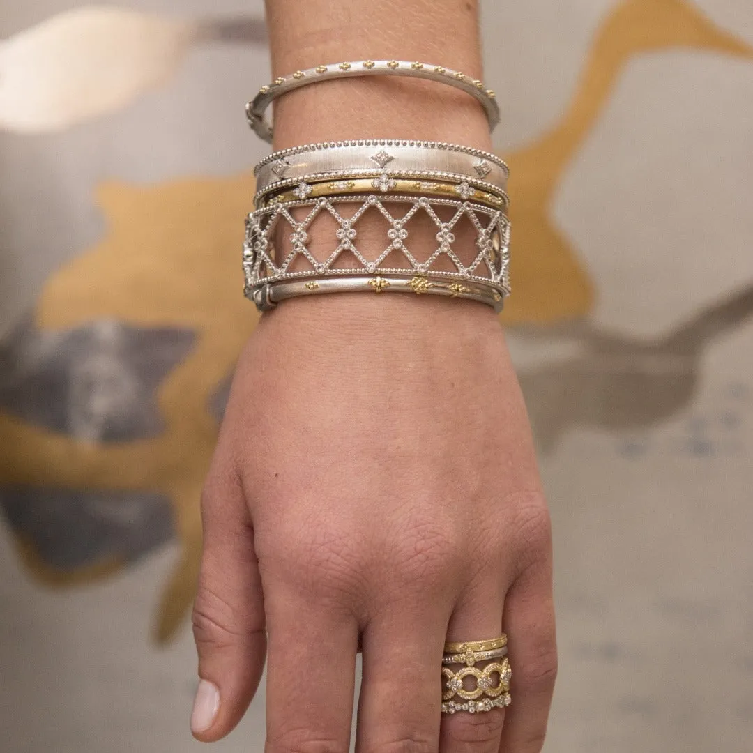 Jude Frances Mixed Metal Thin Beaded Quad Bangle