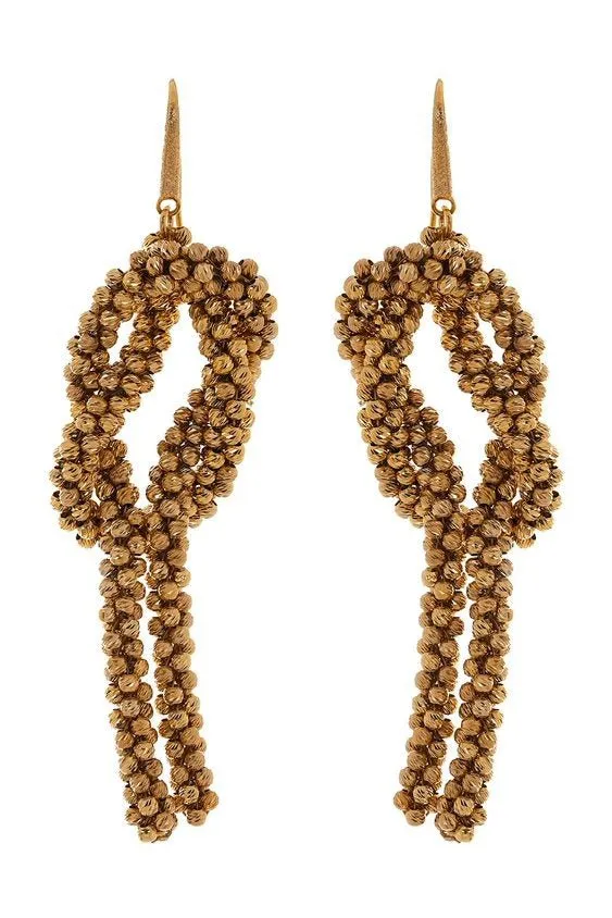 Knot Pyrite Earrings