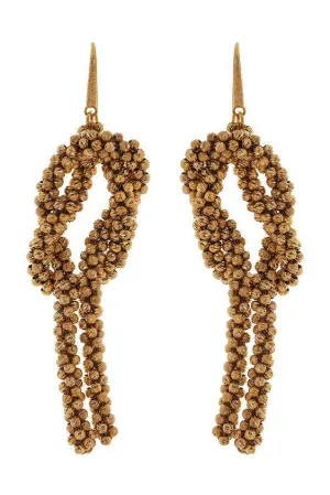 Knot Pyrite Earrings