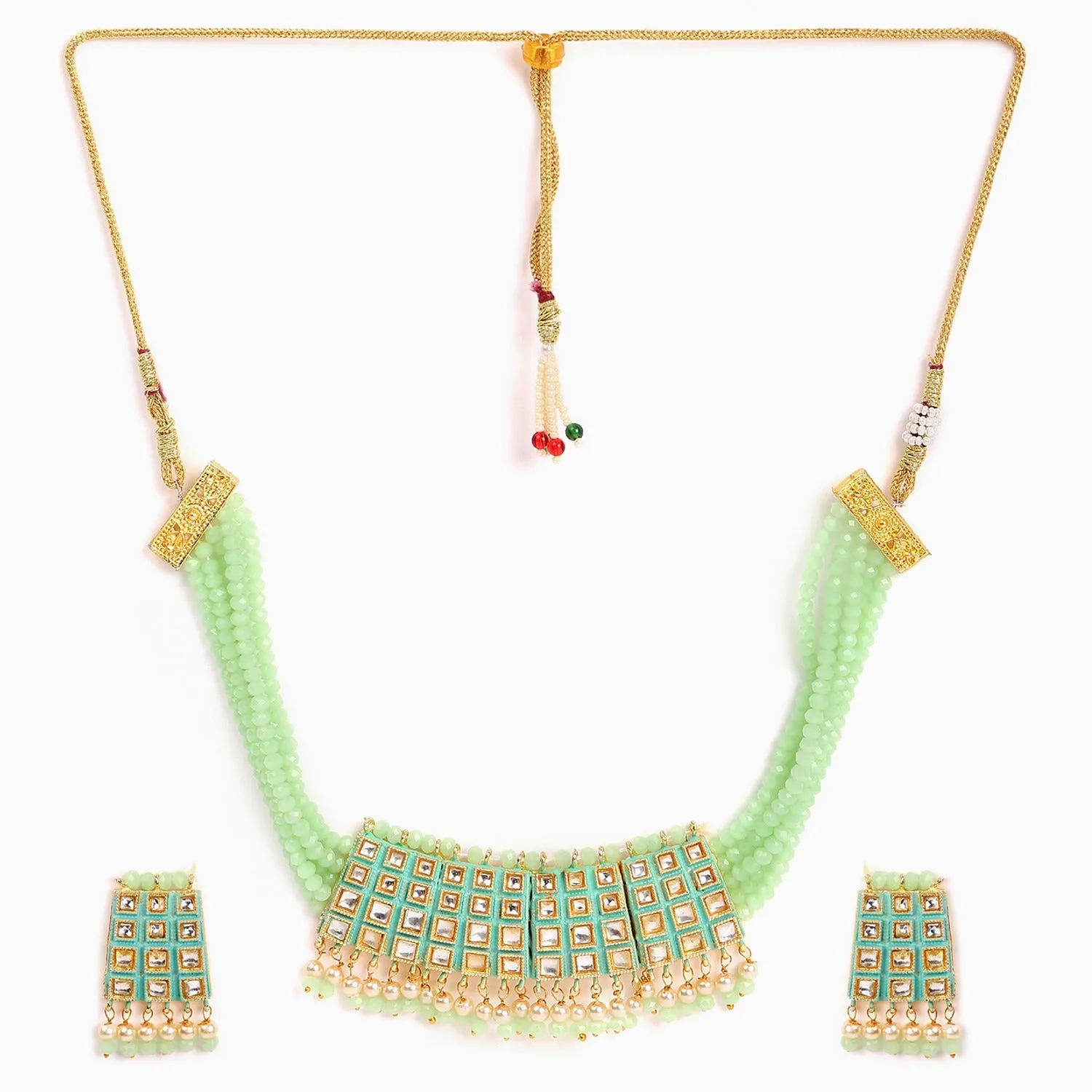Kundan Meenakari Jaipuri Choker Set