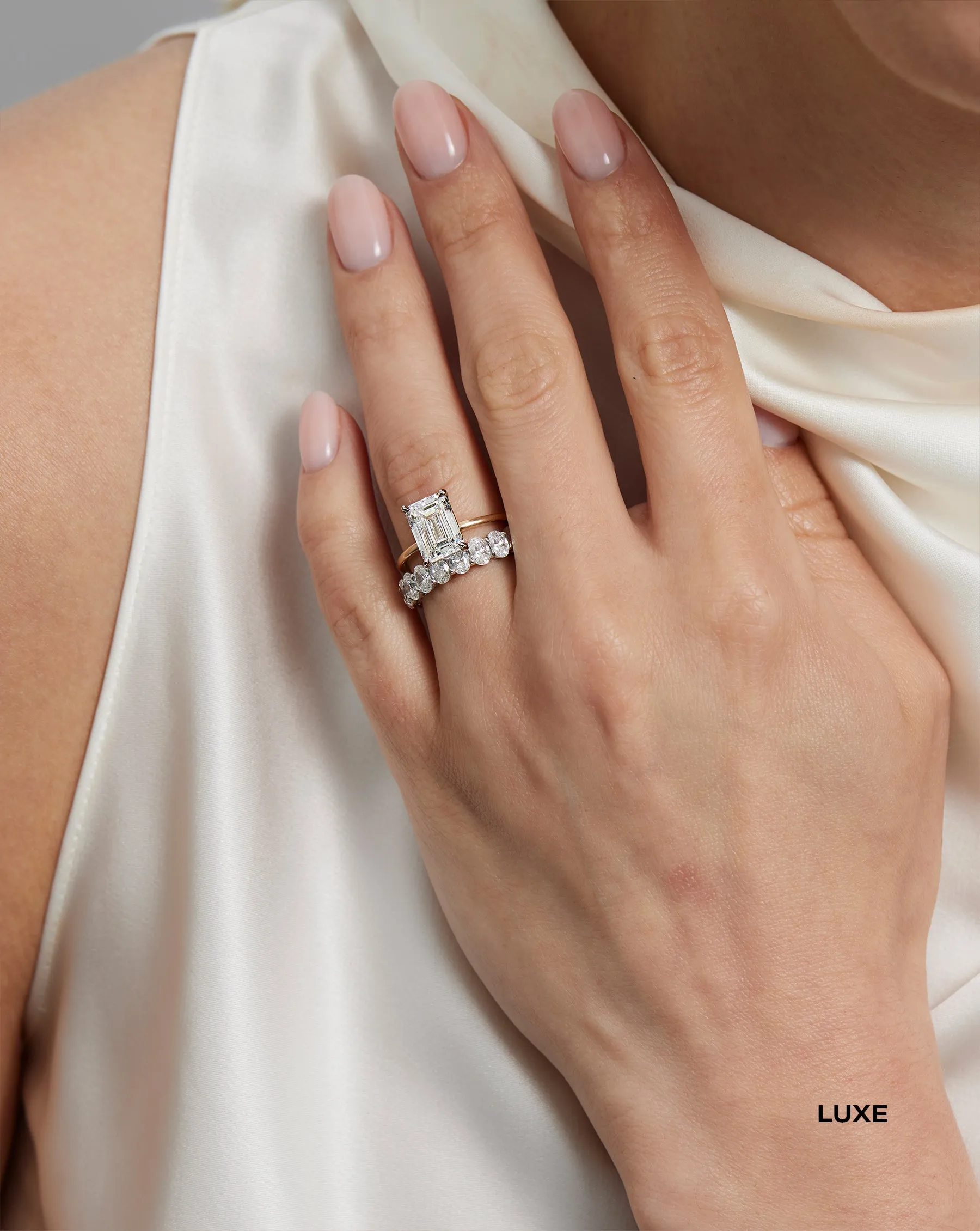 Lab Grown Oval 3/4 Diamond Band Ring Concierge