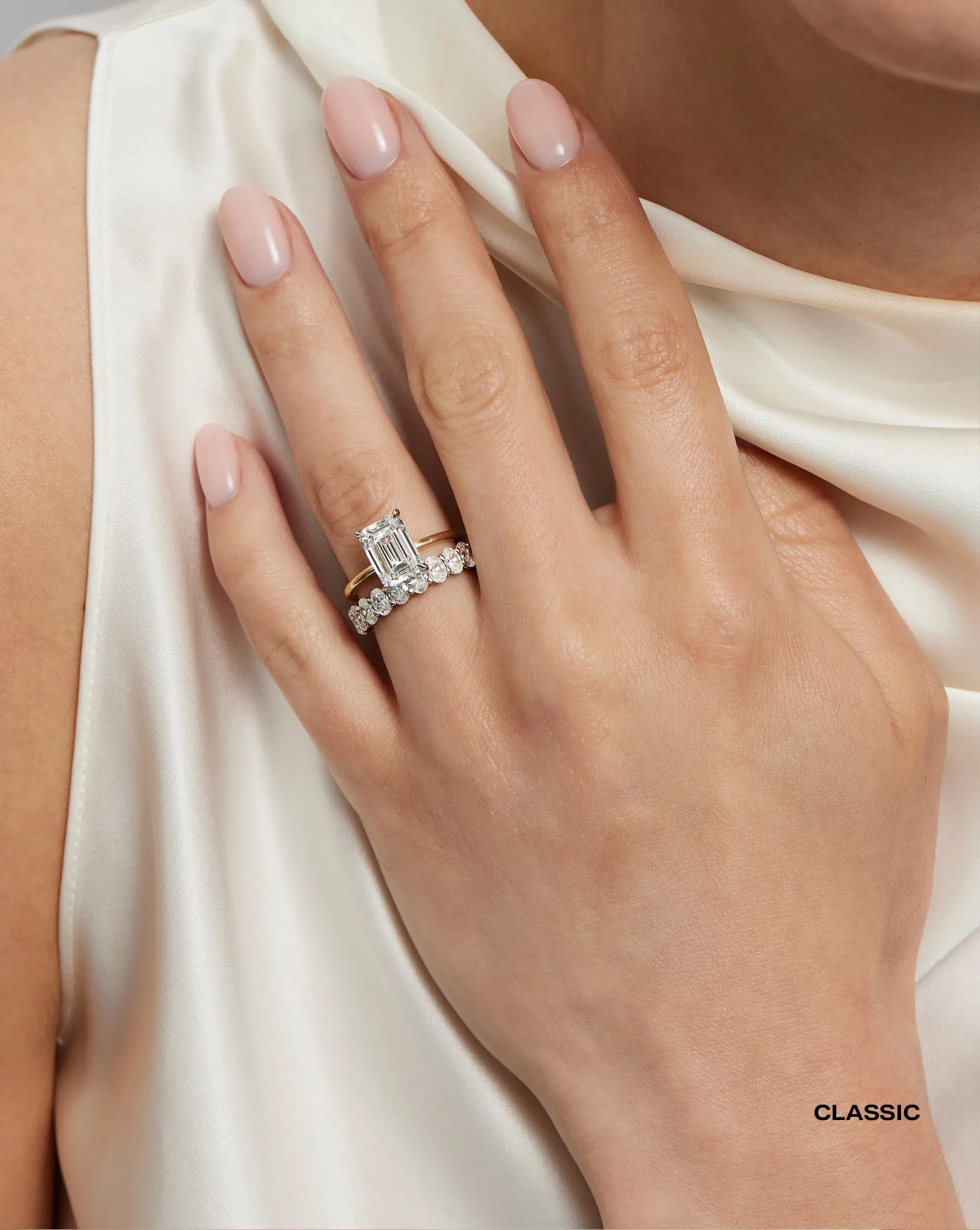 Lab Grown Oval 3/4 Diamond Band Ring Concierge