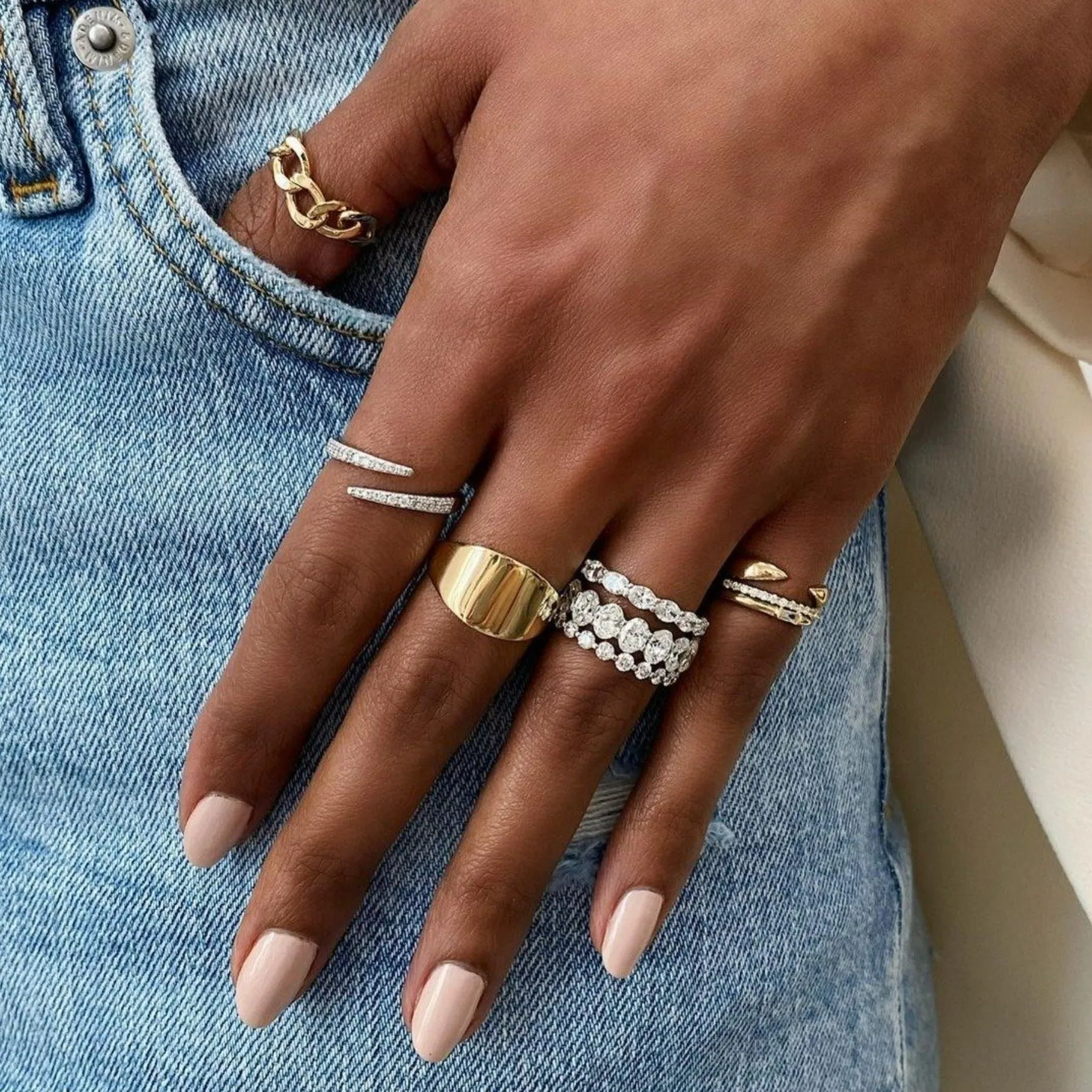 Lab Grown Oval 3/4 Diamond Band Ring Concierge