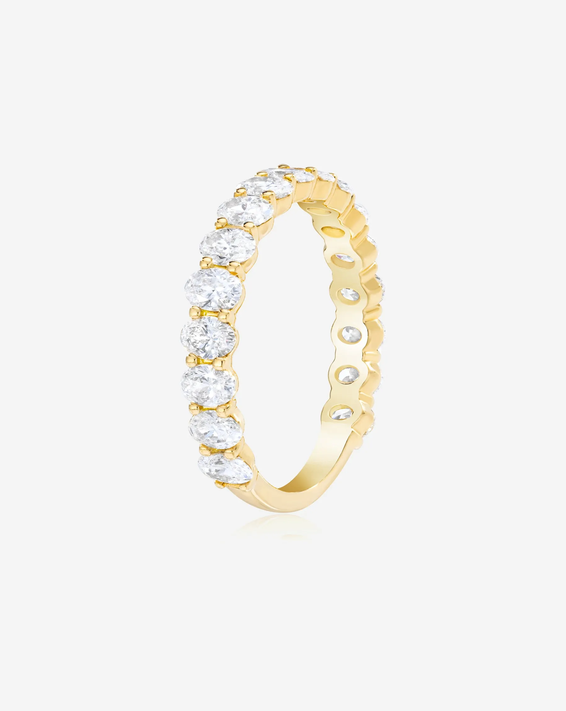 Lab Grown Oval 3/4 Diamond Band Ring Concierge