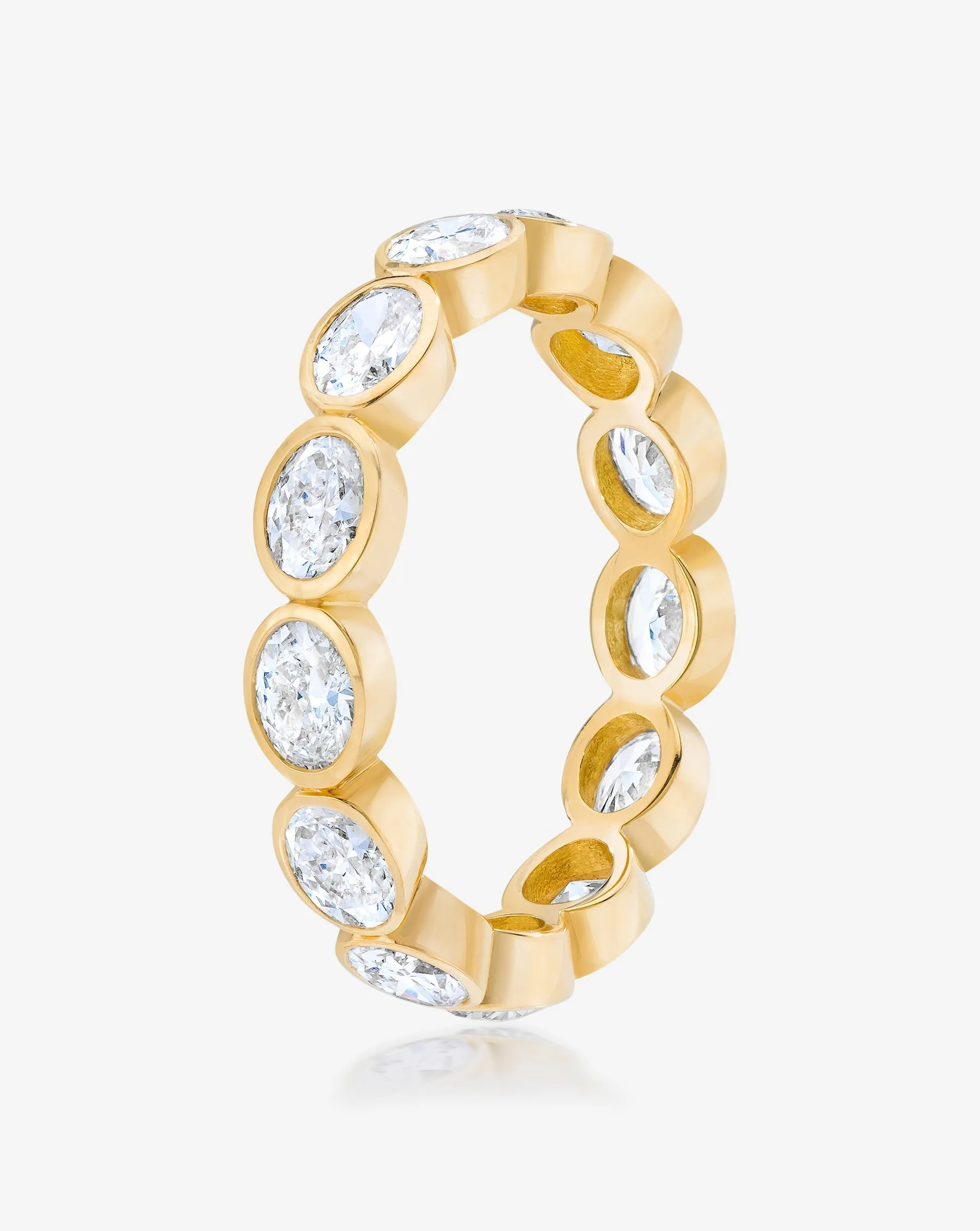 Lab Grown Sideways Oval Bezel Eternity Band Ring Concierge
