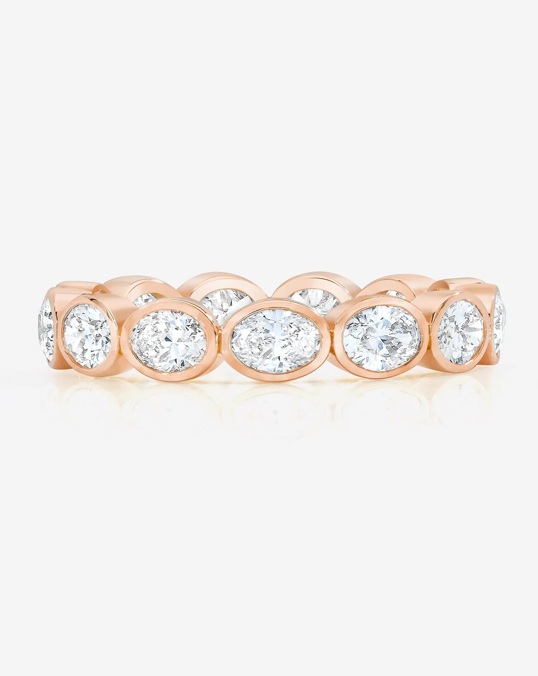 Lab Grown Sideways Oval Bezel Eternity Band Ring Concierge