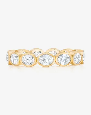 Lab Grown Sideways Oval Bezel Eternity Band Ring Concierge