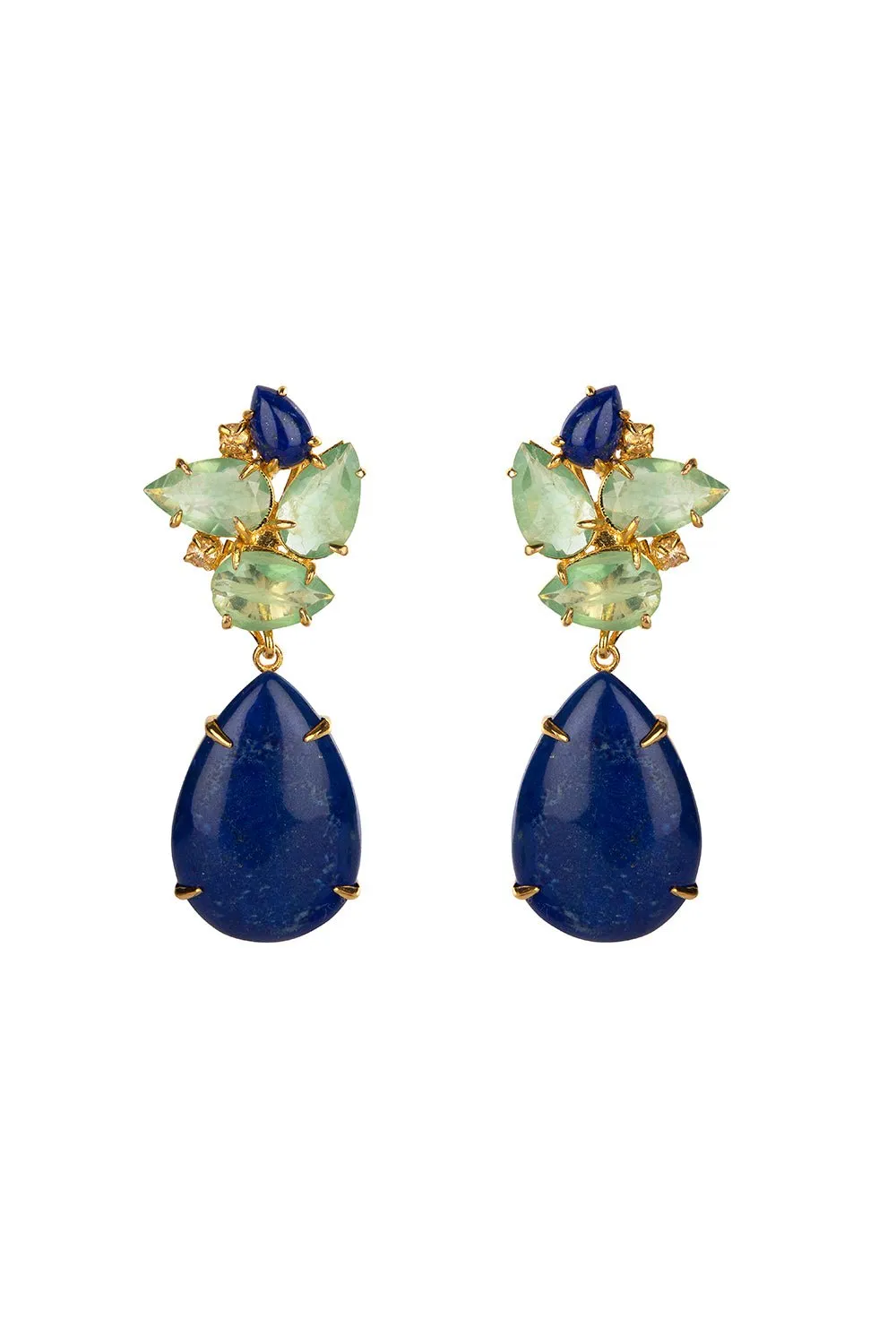 Lapis Fluorite Earrings