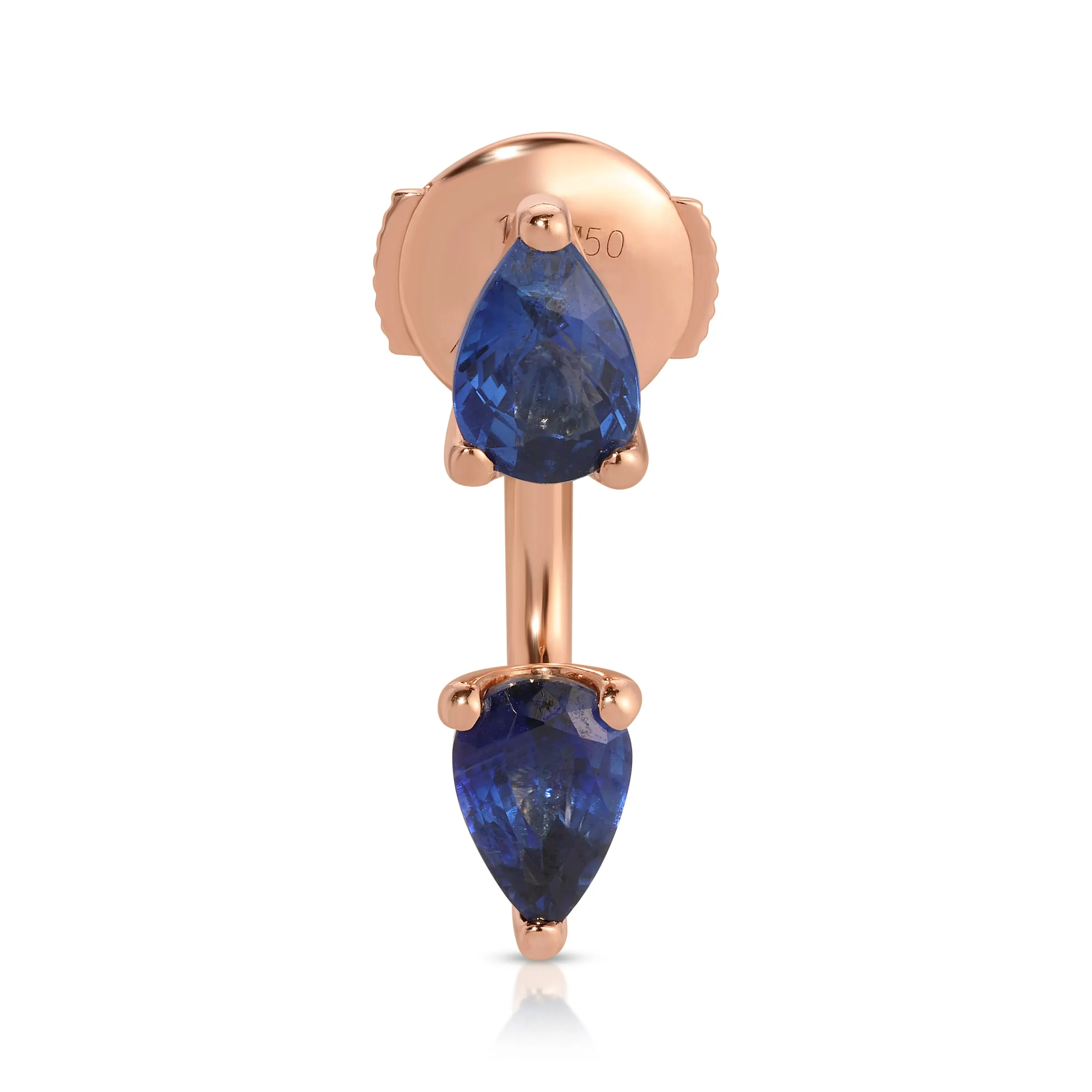 LARGE BLUE SAPPHIRE PEAR ORBIT EARRING Anita Ko