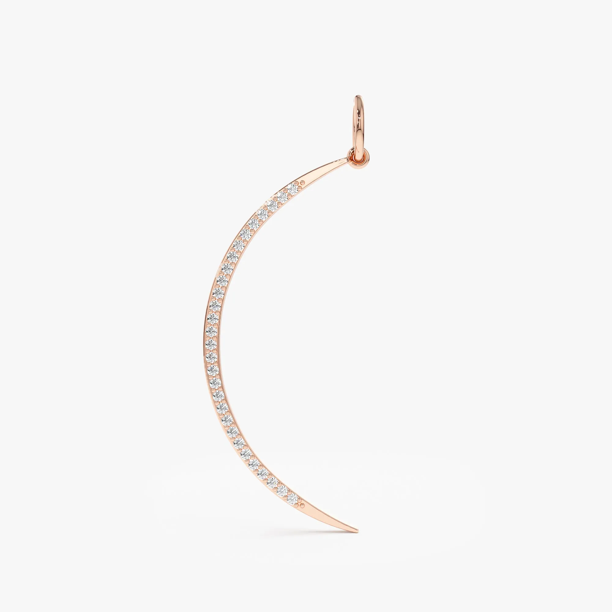 Large Diamond Crescent Charm, Aubree SARAHELISE
